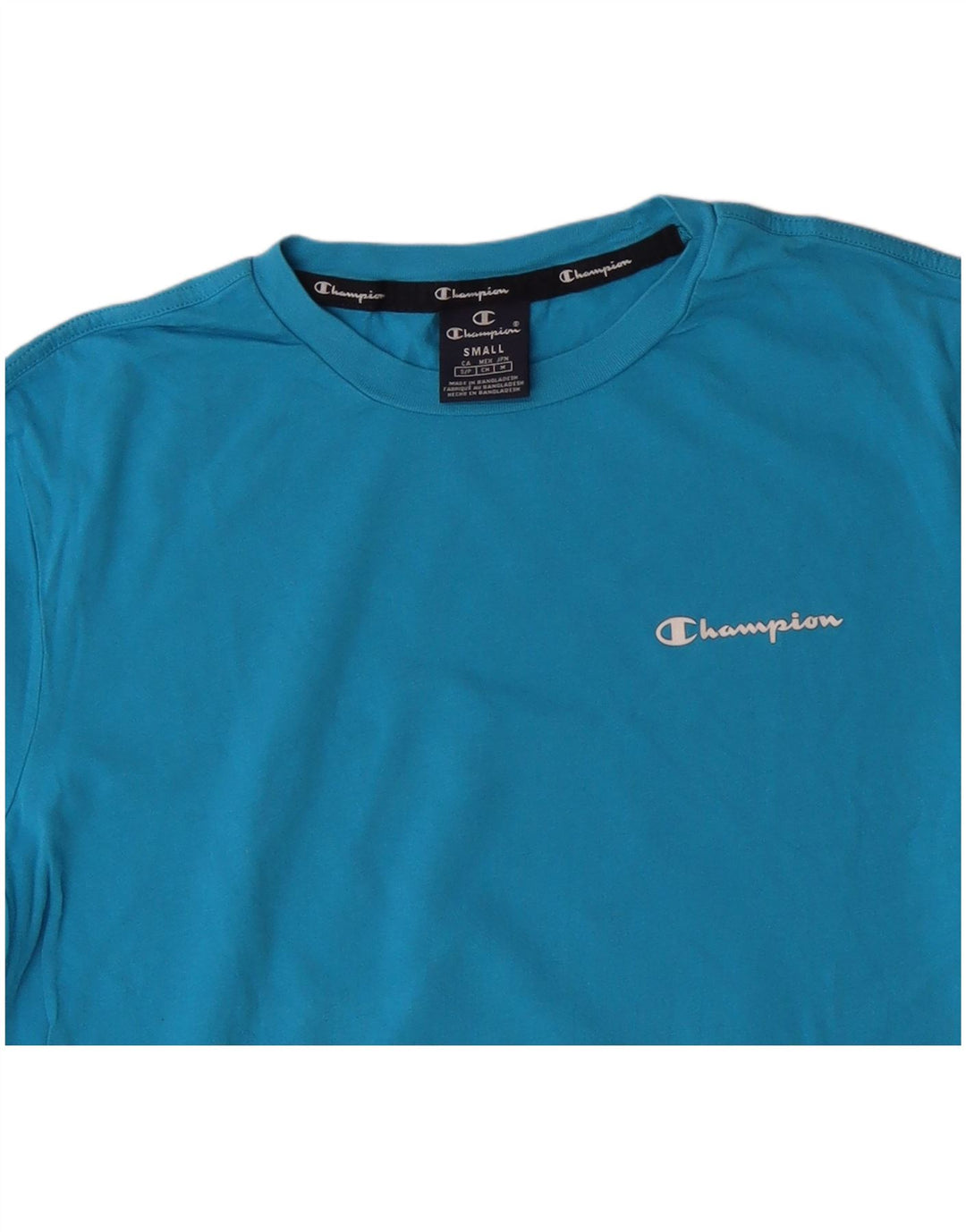 Champion Herren T-Shirt Top Small Blau Baumwolle