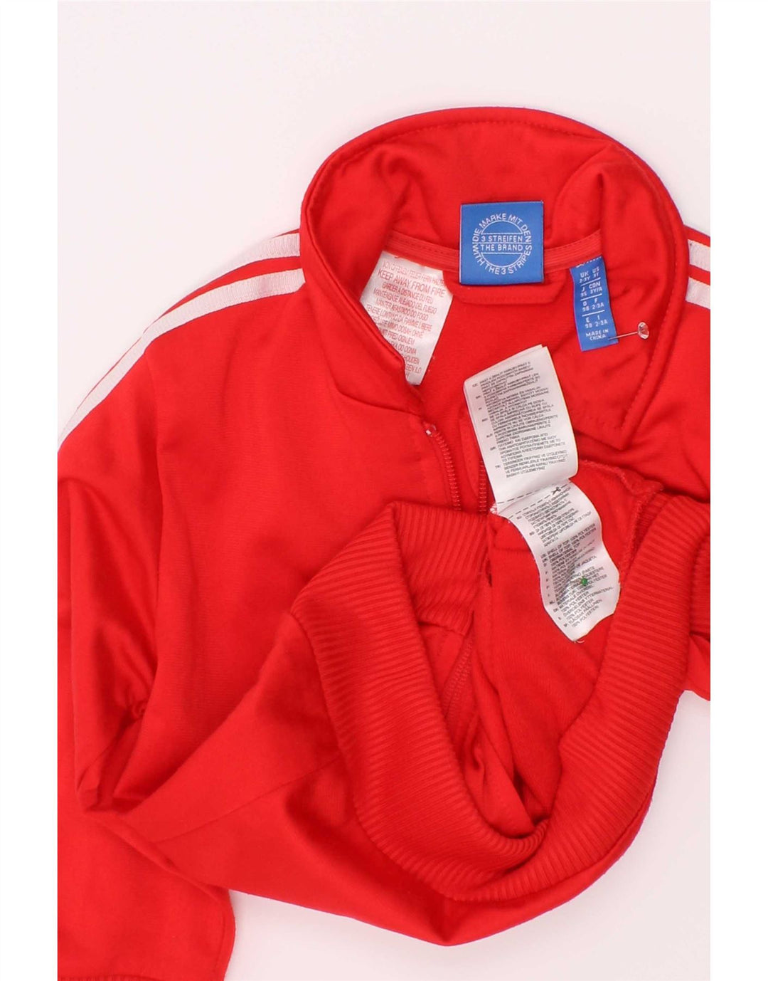 Adidas Jungen Grafik-Trainingsanzug-Top-Jacke, 2–3 Jahre, rotes Polyester