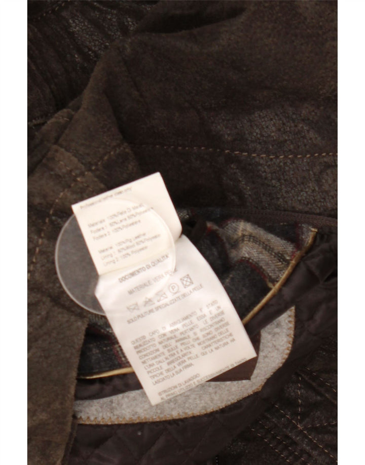 Blackthorn Herren Lederjacke IT 48 Mittelbraunes Leder