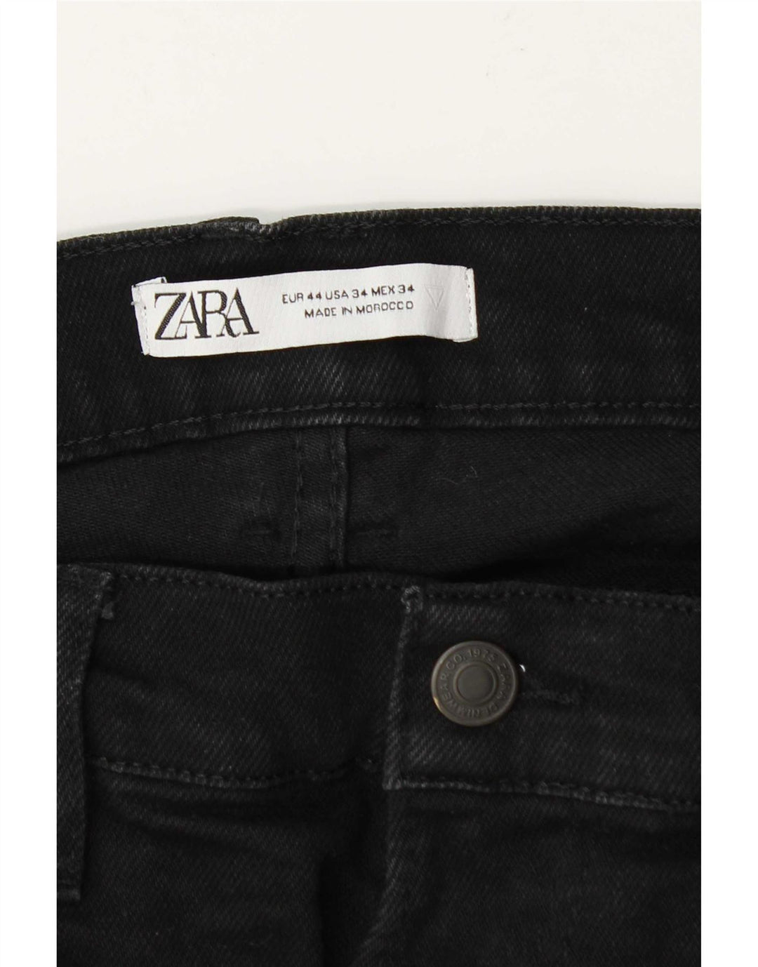 Zara Herren Slim Jeans EU 44 Large W34 L31 Schwarz