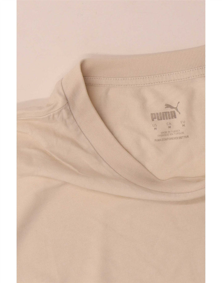 Puma Herren T-Shirt Top Medium Off White Baumwolle