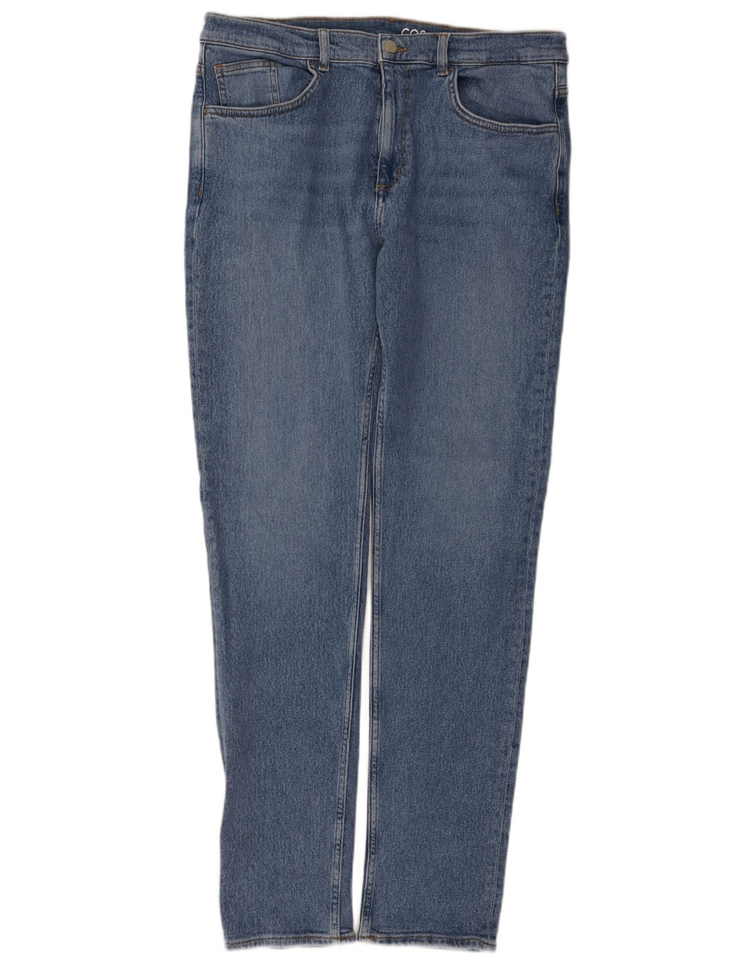 Cos Herren Mid Rise Slim Jeans W36 L34 Blaue Baumwolle