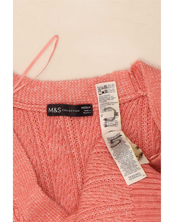 Marks & Spencer Damen-Cardigan-Pullover UK 14 Mittelrosa Polyester