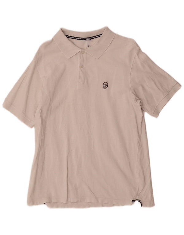 Sergio Tacchini Herren Poloshirt XL Weiße Baumwolle