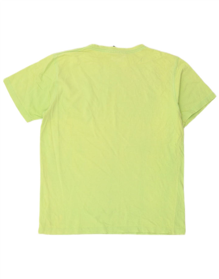 Animal-Grafik-T-Shirt-Oberteil für Herren aus mittelgrüner Baumwolle