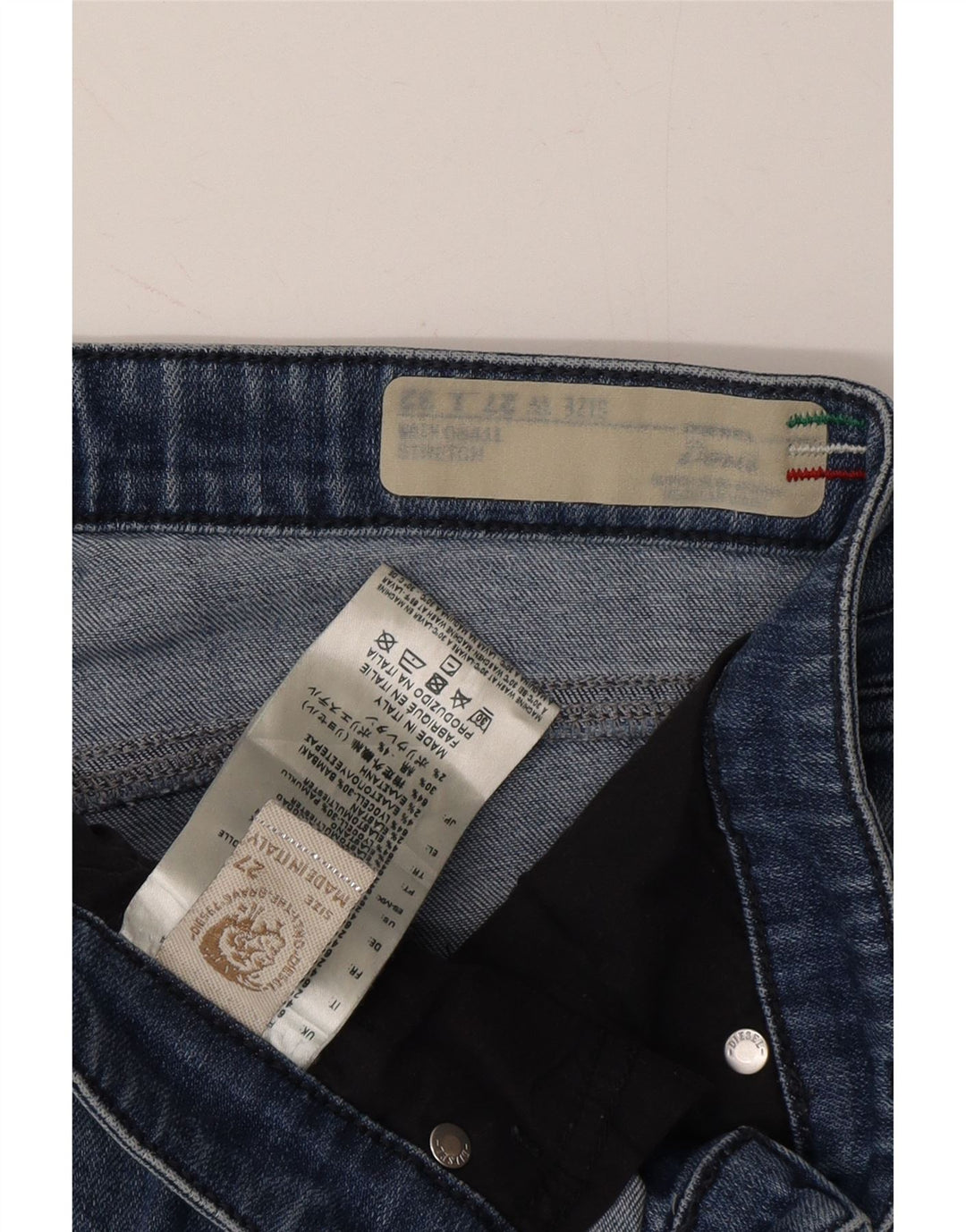 DIESEL Womens Slim Jeans W27 L32 Blue Lyocell Vintage Diesel and Second-Hand Diesel from Messina Hembry 