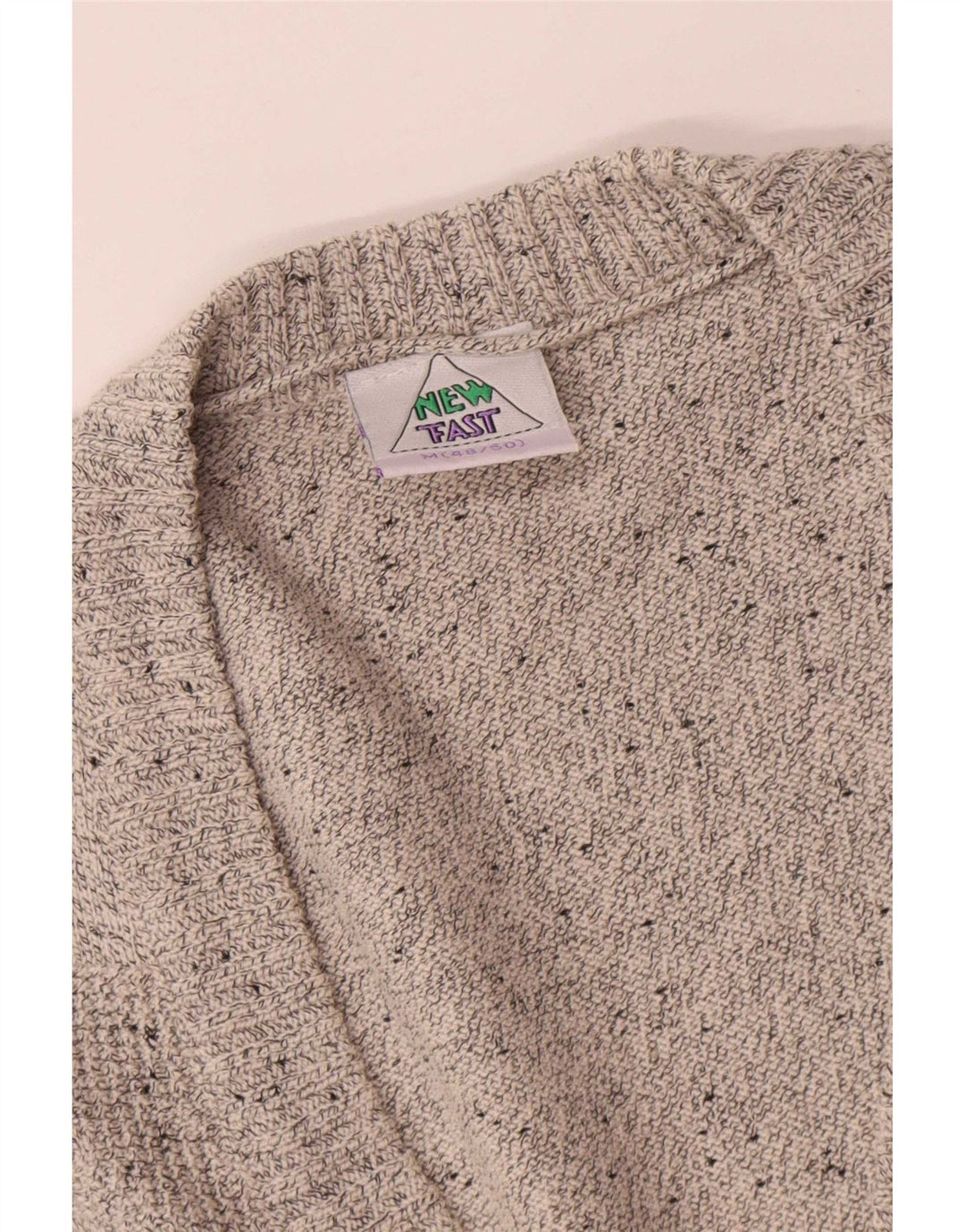 Neuer Fast Herren-Cardigan-Pullover, große graue Baumwolle