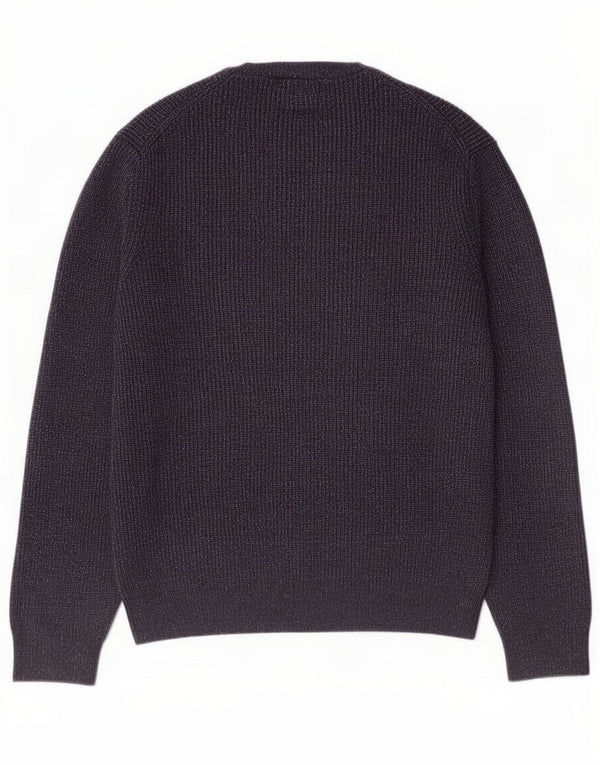 Marks & Spencer Herren-Pullover mit Rundhalsausschnitt, XL, Marineblau meliert