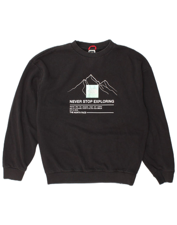 The North Face Damen-Sweatshirt mit Grafik, UK 14, mittelschwarz, Baumwolle