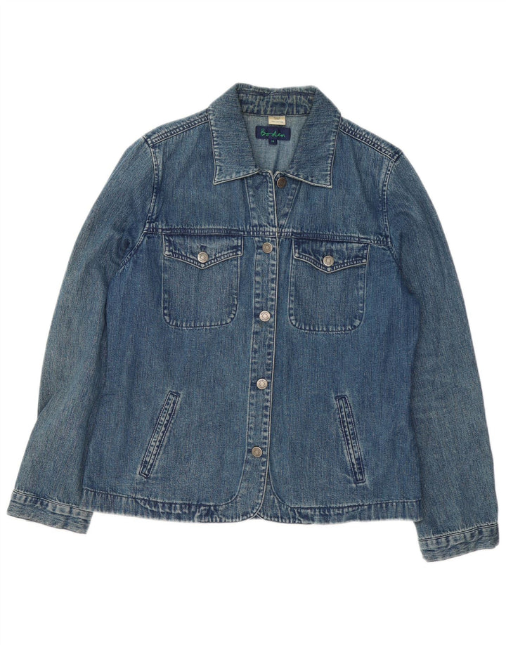 Boden Damen Jeansjacke UK 14 Große blaue Baumwolle