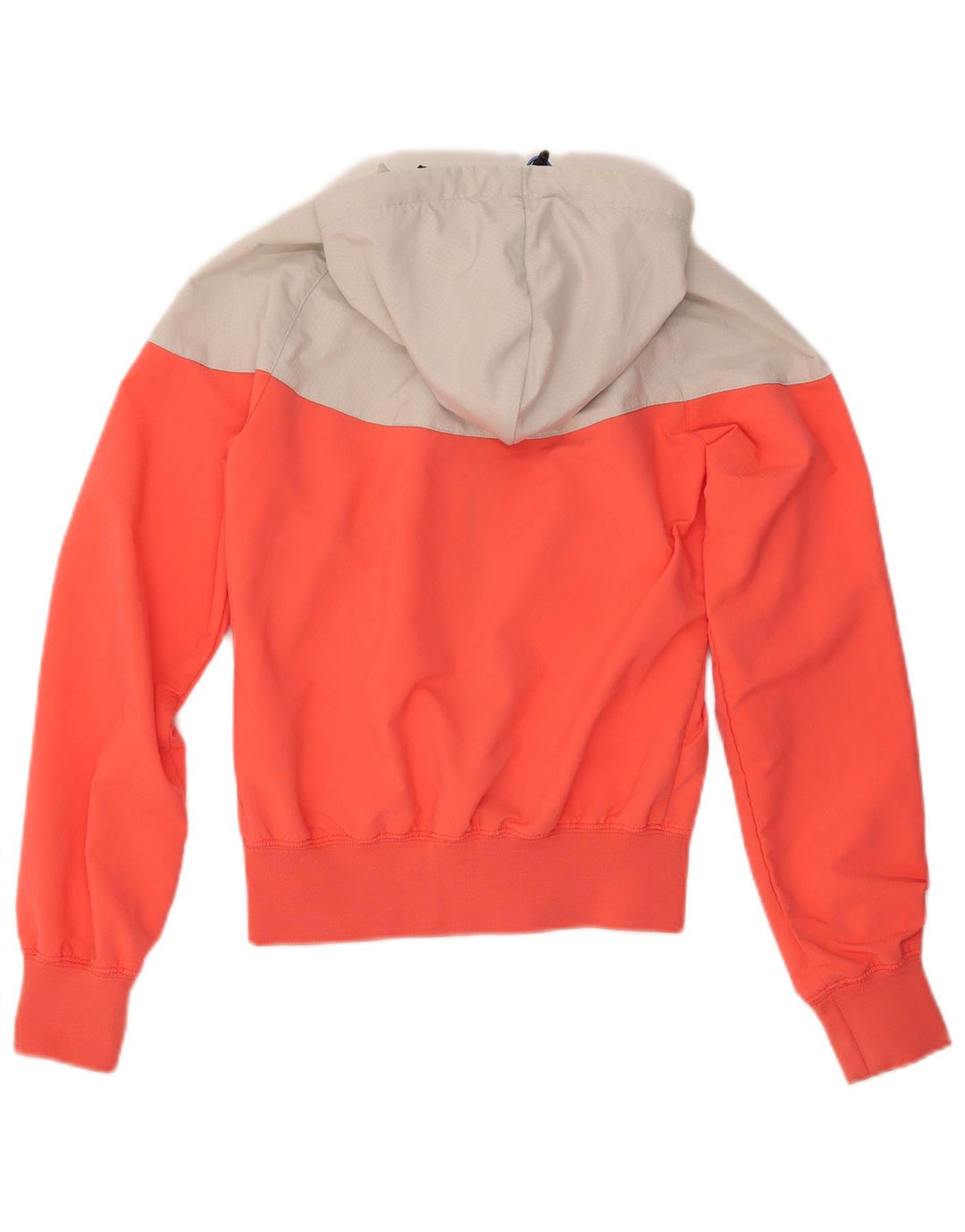 Nike Damen-Bomberjacke mit Kapuze, UK 10, Größe S, Orange, Colourblock-Baumwolle