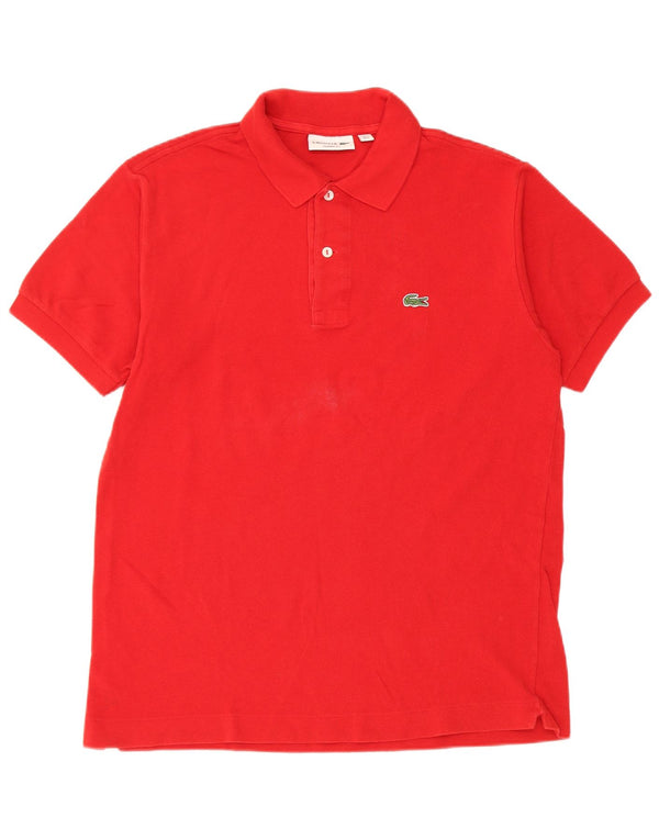 Lacoste Herren-Poloshirt mit klassischer Passform, Größe 5, große rote Baumwolle