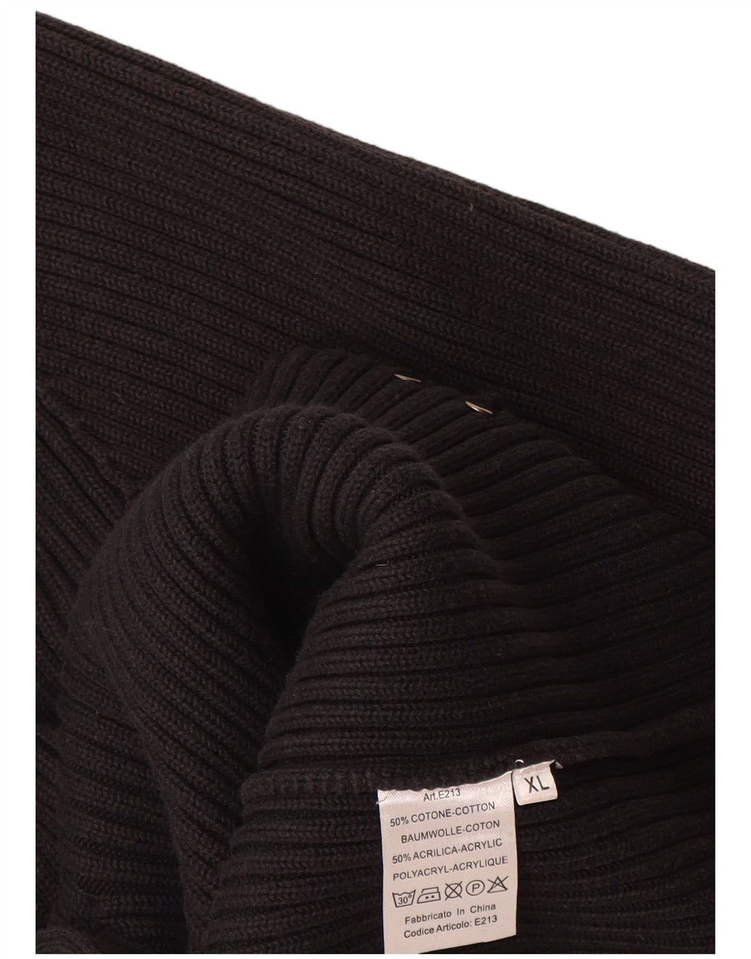 ELLESSE Herren Strickjacke XL Schwarz Baumwolle