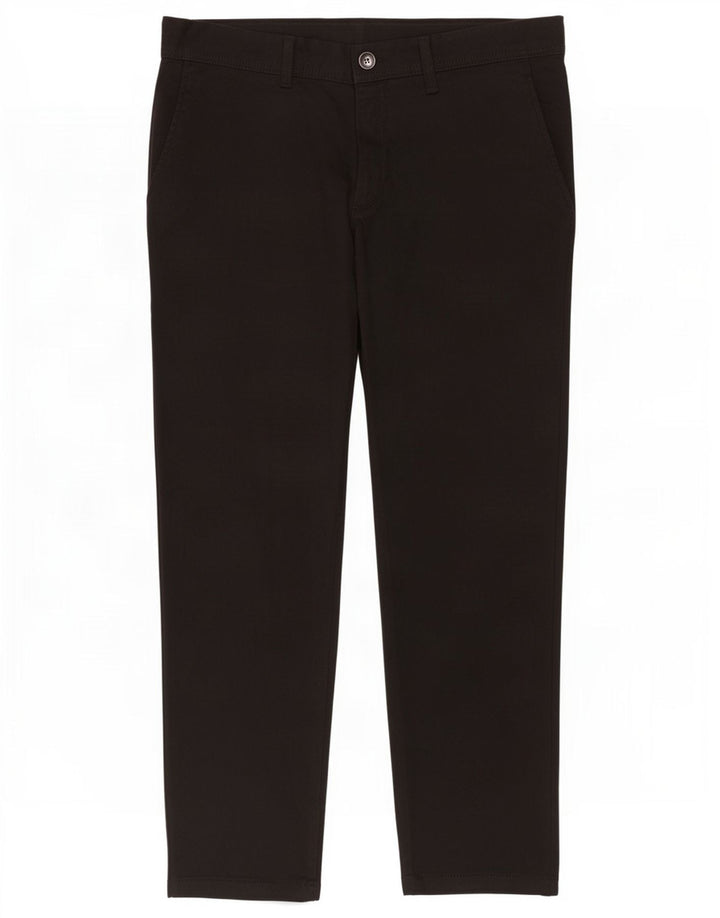 Zara Herren-Hose, kurz geschnitten, EU 44, Größe L, W34, L25, Schwarz, Polyester
