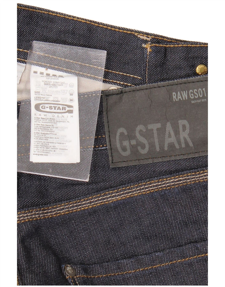 G-STAR Herren Straight Jeans W30 L30 Marineblau Baumwolle