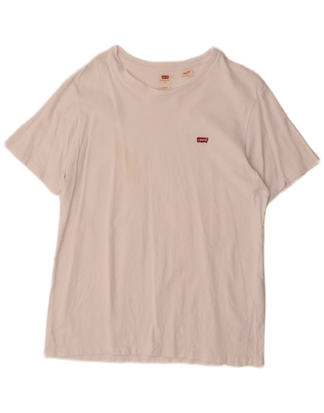Levi's Herren Standard T-Shirt Top Large Weiß Baumwolle