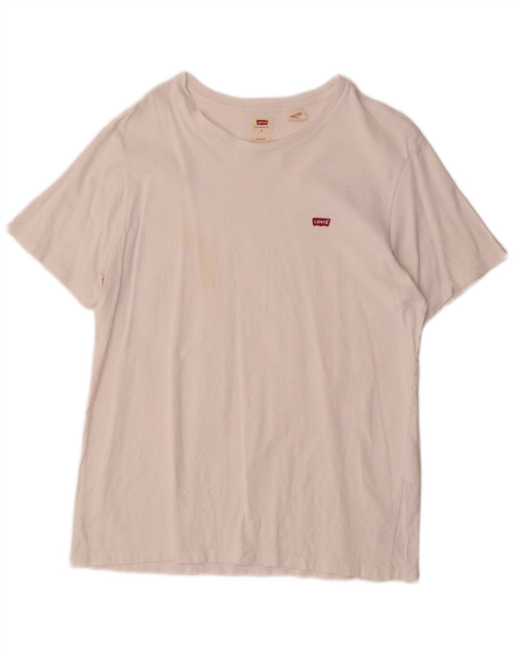 Levi's Herren Standard T-Shirt Top Large Weiß Baumwolle