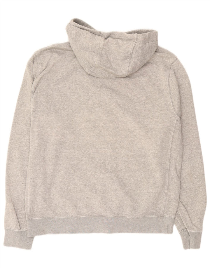 Nike Herren-Kapuzenpullover mit Reißverschluss, mittelgrau gefleckte Baumwolle