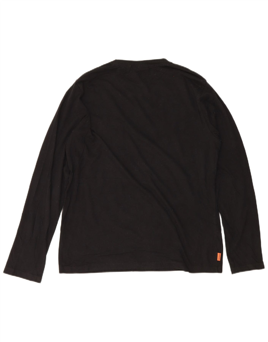 Superdry Herren Top Langarm 2XL Schwarz Baumwolle