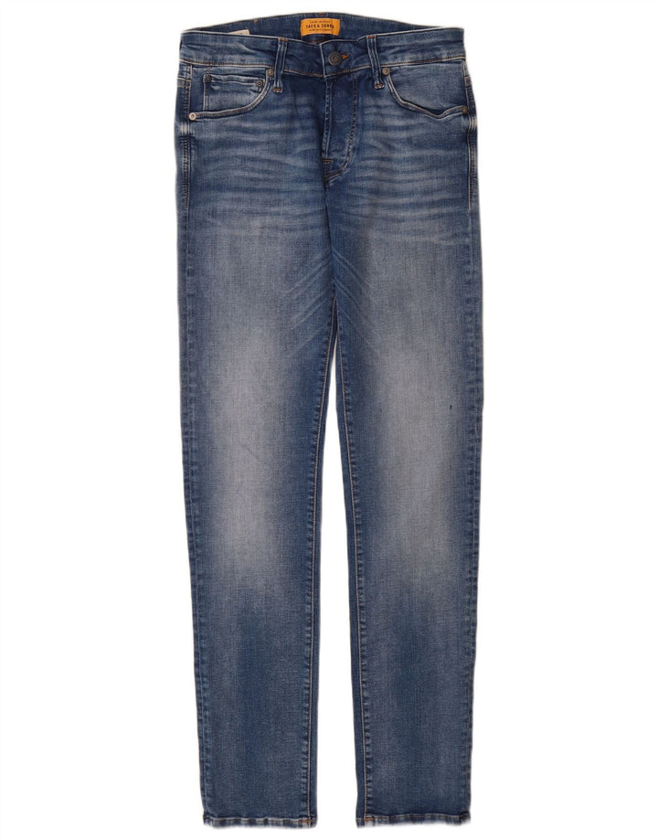 Jack & Jones Herren Slim Jeans W28 L32 Blaue Baumwolle