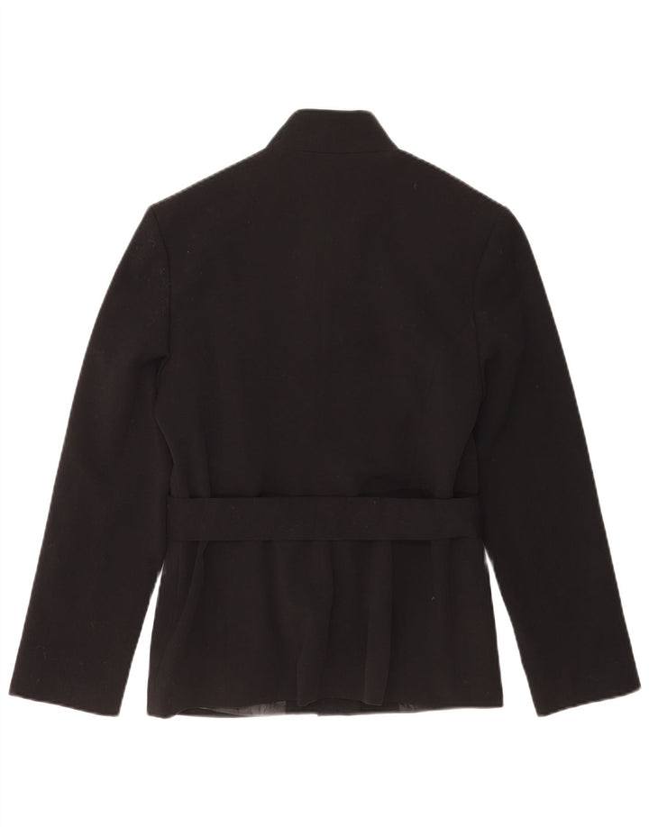 Vintage Damen Blazer Jacke IT 42 Medium Schwarz Polyester