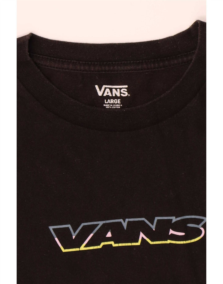 Vans Herren-T-Shirt mit Grafik, Größe L, Schwarz, Baumwolle