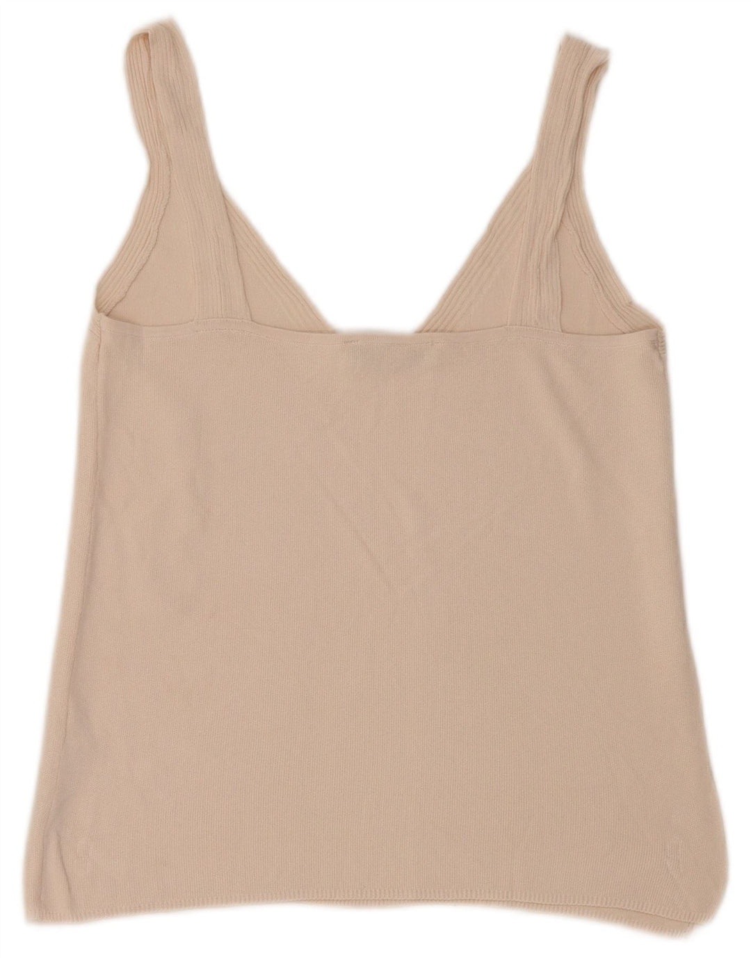 Zara Damen Crop Cami Top UK 14 Large Beige Viskose