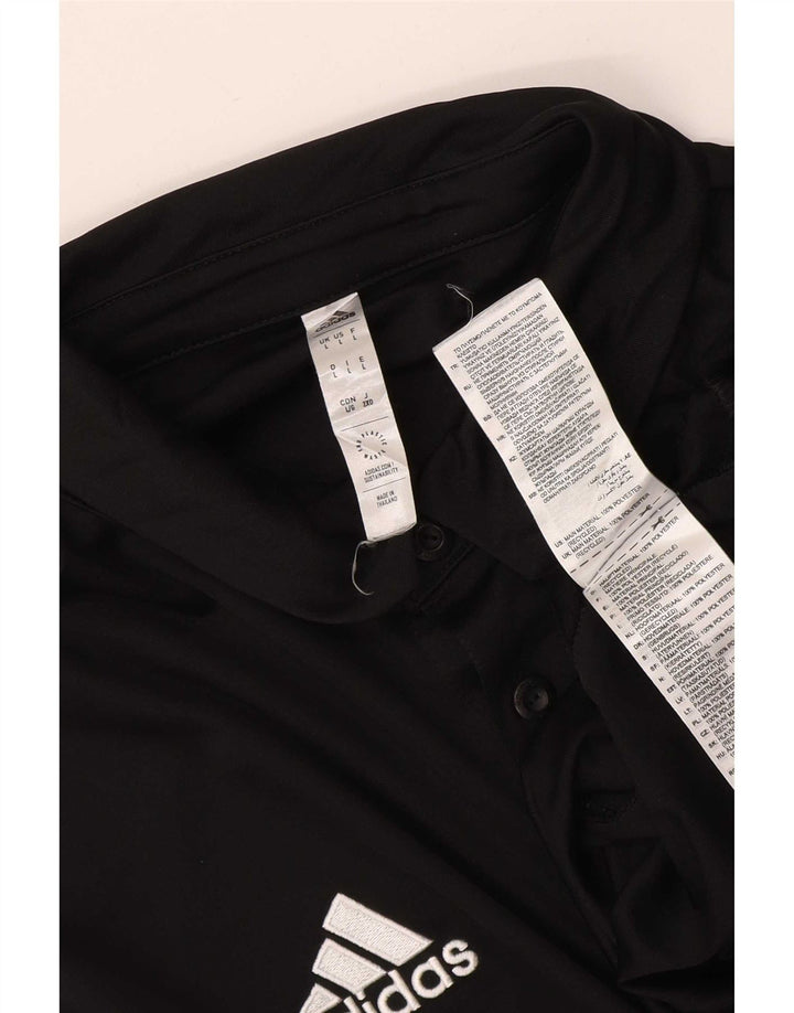 Adidas Herren Aeroready Poloshirt Großes schwarzes Polyester