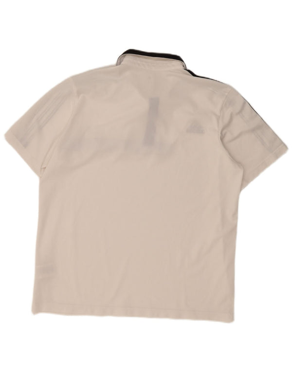 ADIDAS Herren Climalite Poloshirt XL Weiß Colourblock Polyester