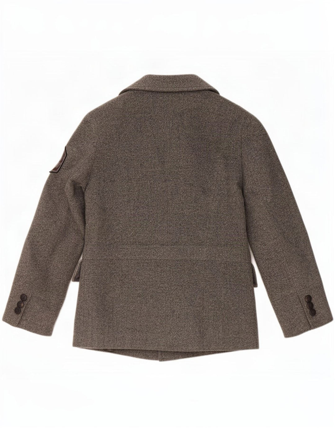 Zara Herren Pea Coat UK 40 Große graue Wolle