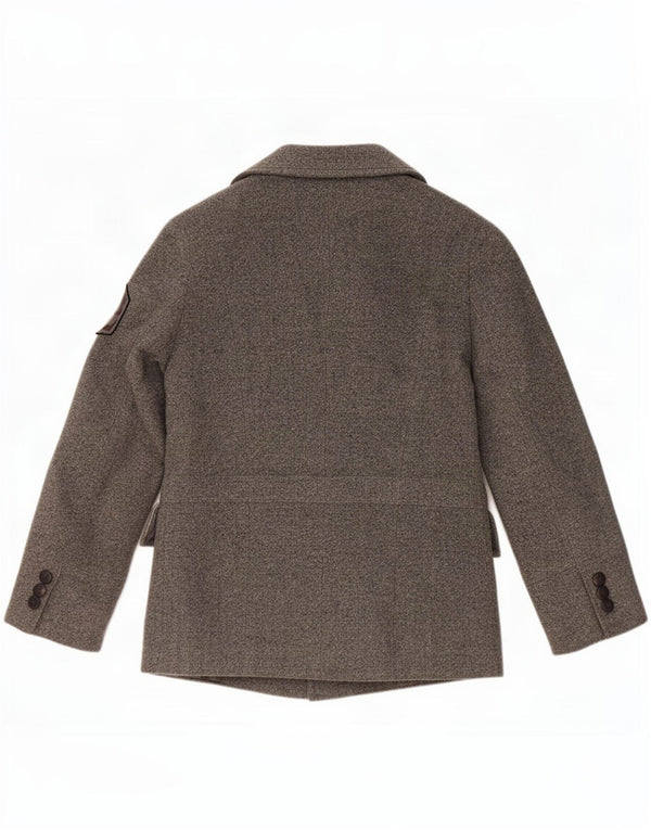 Zara Herren Pea Coat UK 40 Große graue Wolle