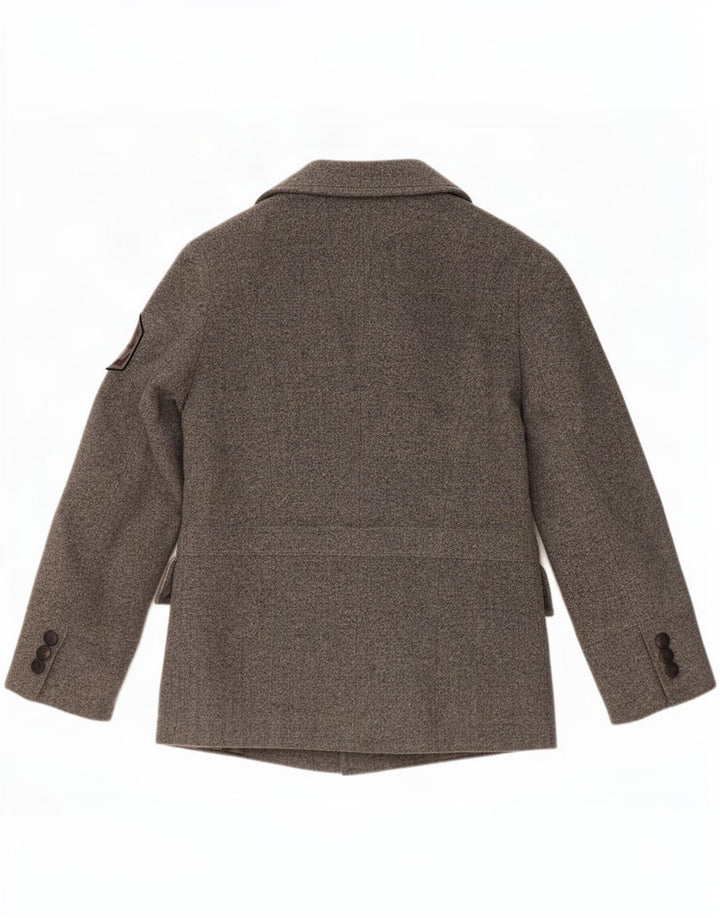 Zara Herren Pea Coat UK 40 Große graue Wolle
