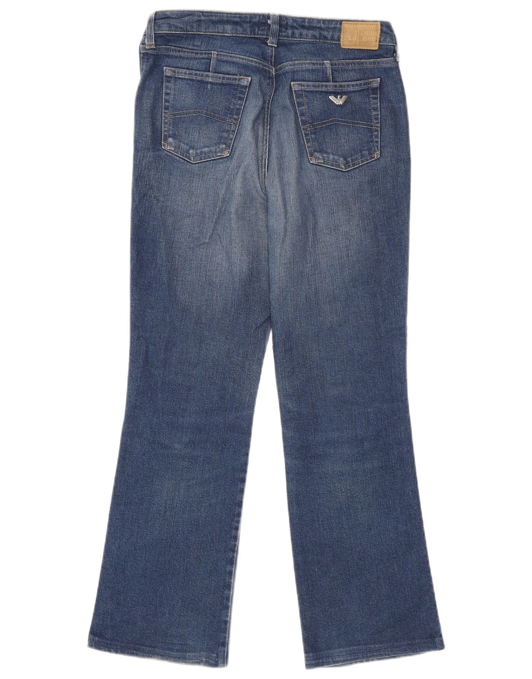 Armani Damen Bootcut Jeans W30 L28 Blaue Baumwolle