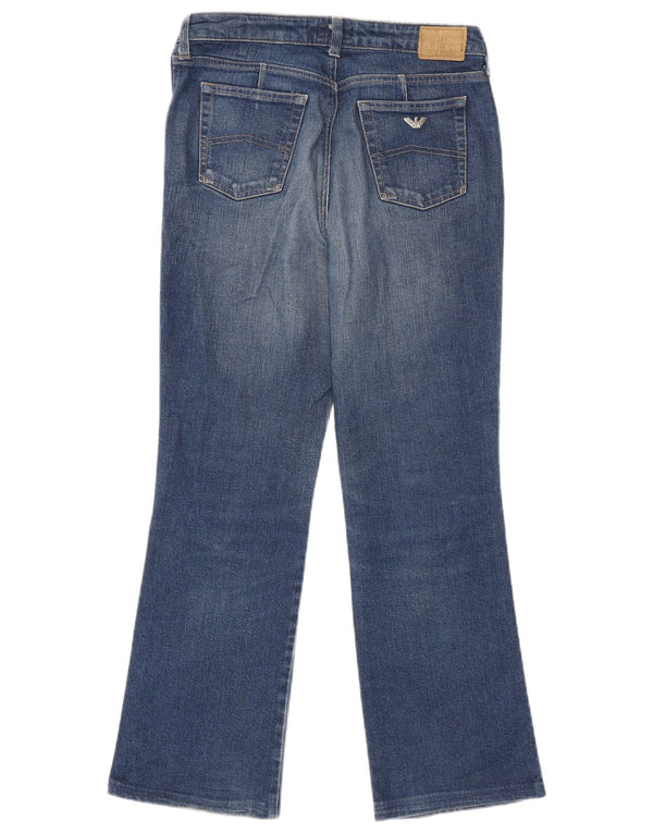 Armani Damen Bootcut Jeans W30 L28 Blaue Baumwolle