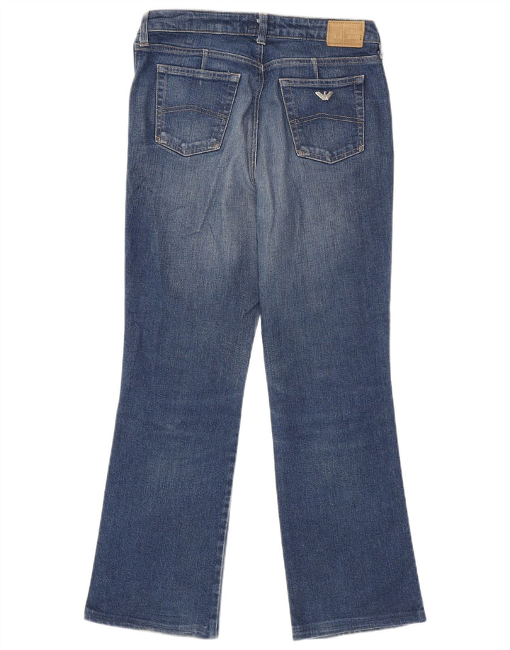 Armani Damen Bootcut Jeans W30 L28 Blaue Baumwolle