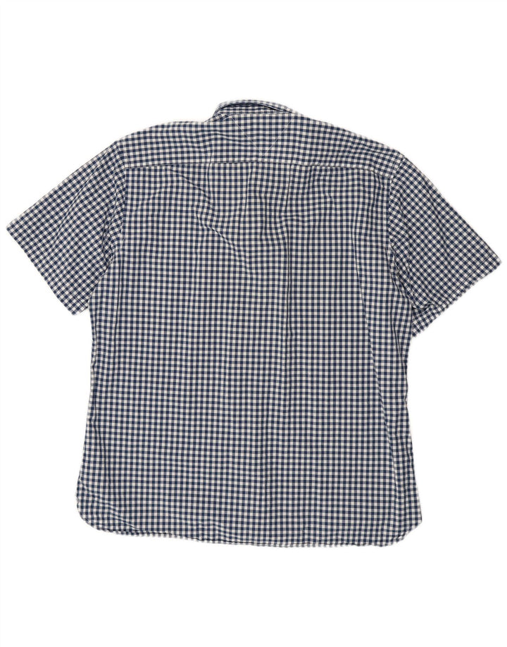 TOMMY HILFIGER Herren Custom Fit Kurzarmhemd XL Marineblau Gingham