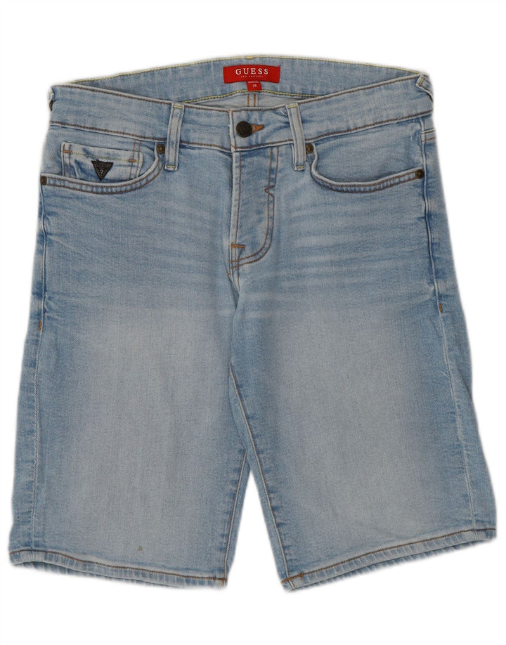GUESS Mens Denim Shorts W29 Medium Blue Cotton