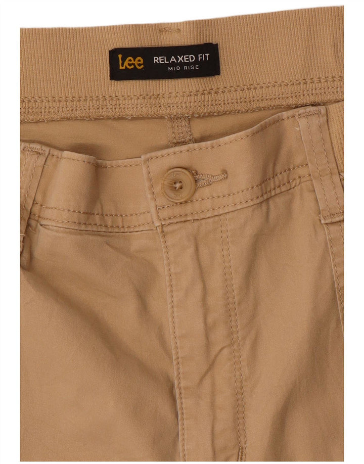 Lee Damen-Bermudashorts mit mittelhohem Bund und entspannter Passform, W36, XL, Beige