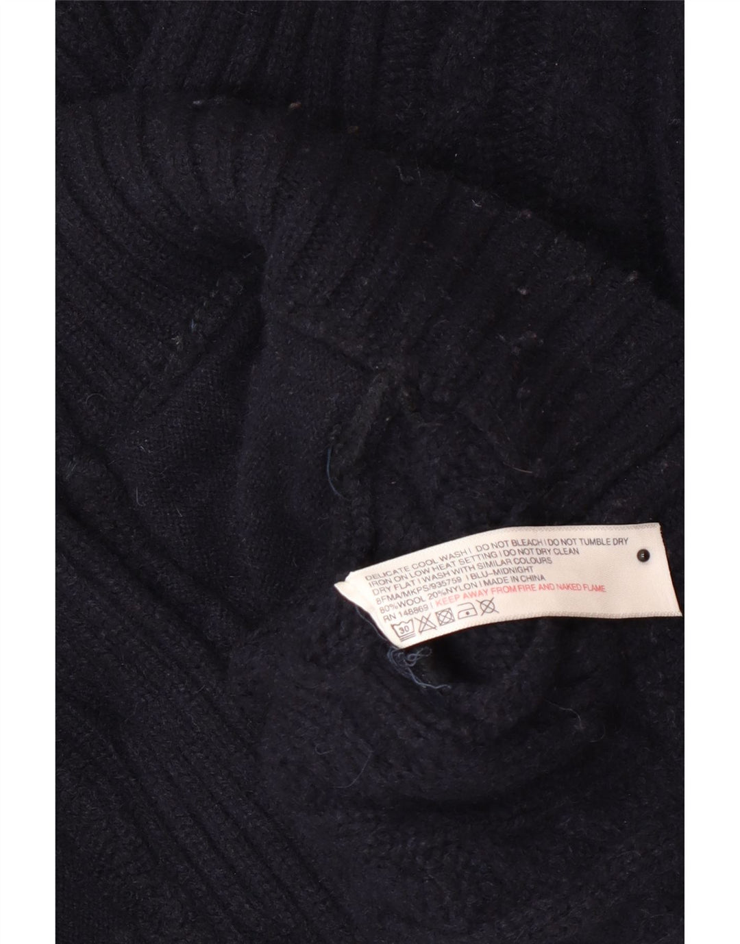 Fat Face Herren-Strickjacke aus mittelblauer Wolle in Marineblau