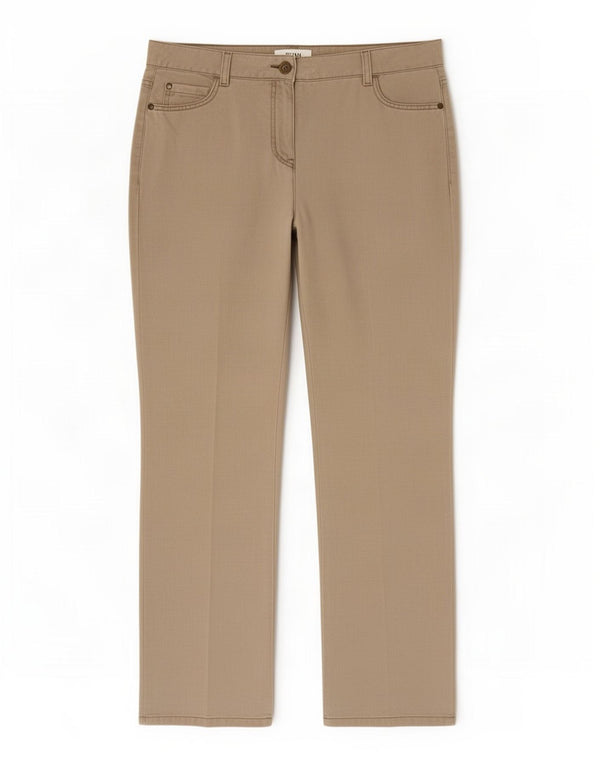 Marks & Spencer Damen Gerade Freizeithose UK 14 Medium W34 L311 Beige