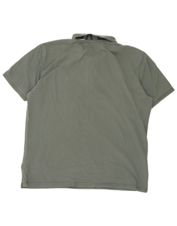 Napapijri Herren-Poloshirt mit Grafik, 2XL, grüne Baumwolle