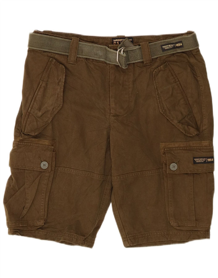 Superdry Herren Cargoshorts W32 Medium Khaki Baumwolle