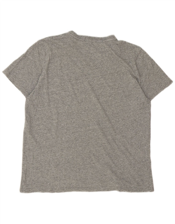 Fred Perry Herren-T-Shirt-Oberteil, groß, grau meliert, Baumwolle
