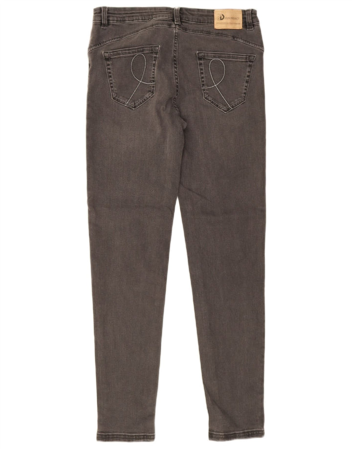 Dack's Damen Skinny Jeans IT 44 Medium W30 L28 Graue Baumwolle