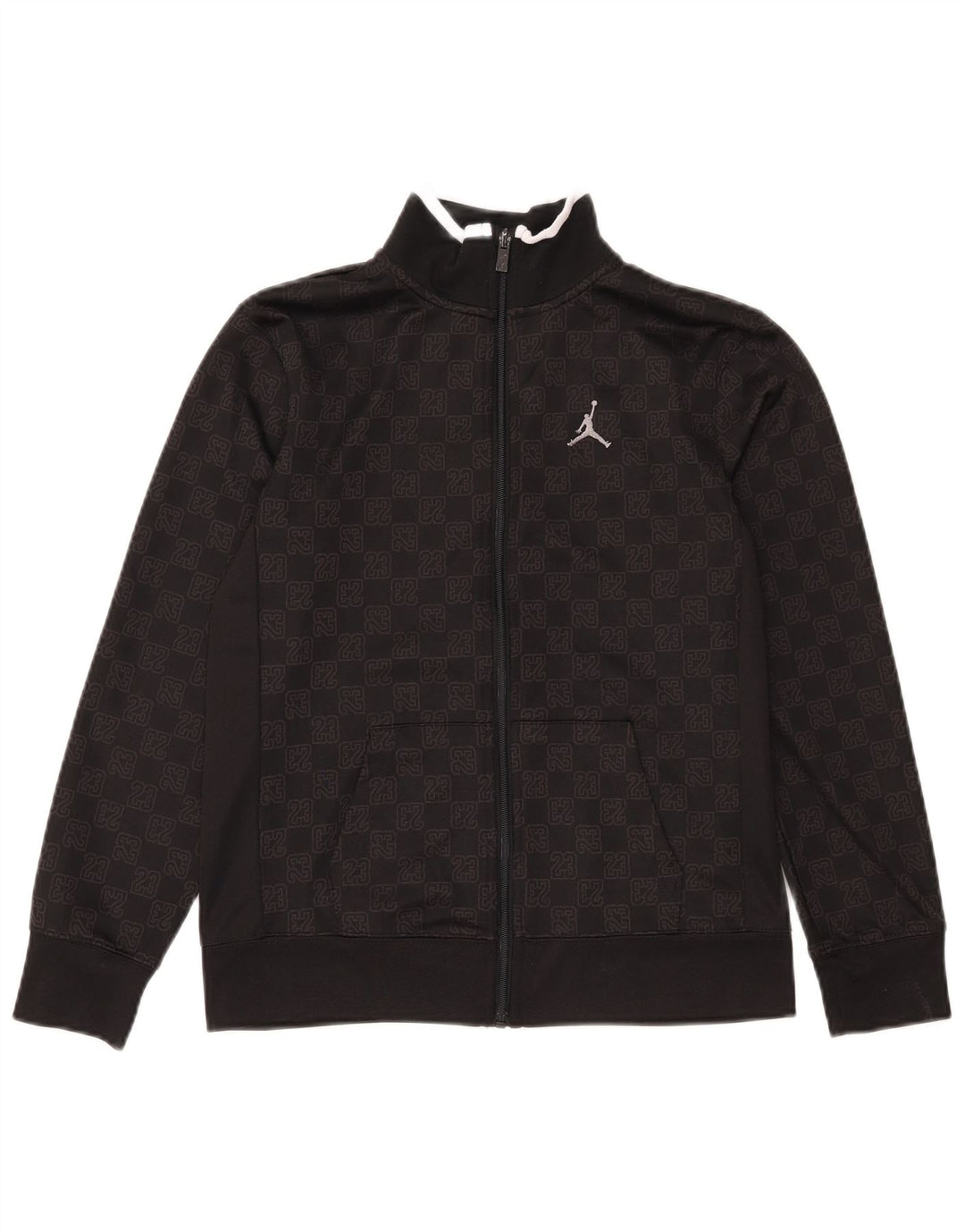 Jordan Jungen Grafik-Trainingsanzug-Top-Jacke, 12–13 Jahre, groß, schwarz, geometrisch