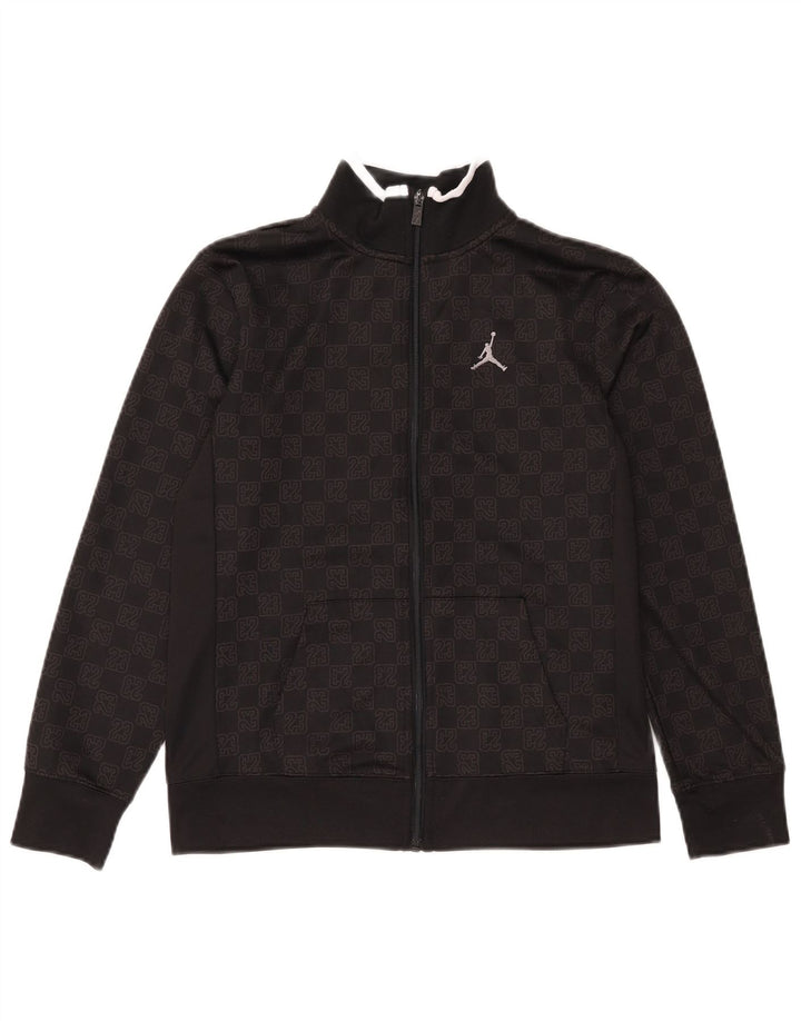 Jordan Jungen Grafik-Trainingsanzug-Top-Jacke, 12–13 Jahre, groß, schwarz, geometrisch