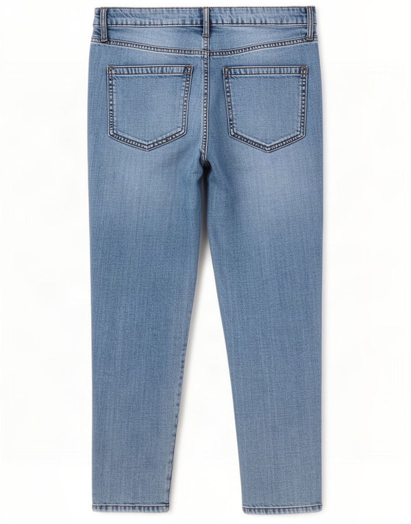 Marks & Spencer Damen Boyfriend Tapered Jeans UK 10 Small W30 L27 Blau