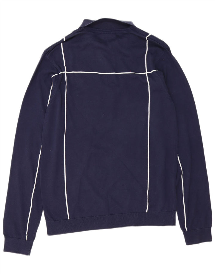 Fila Herren-Polo-Pullover aus Baumwolle in mittlerer Marineblau-Optik