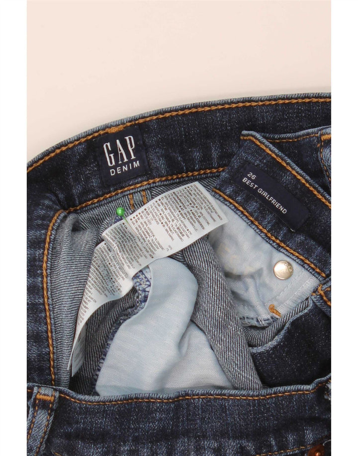 Gap Damen Girlfriend Slim Jeans W26 L27 Blaue Baumwolle