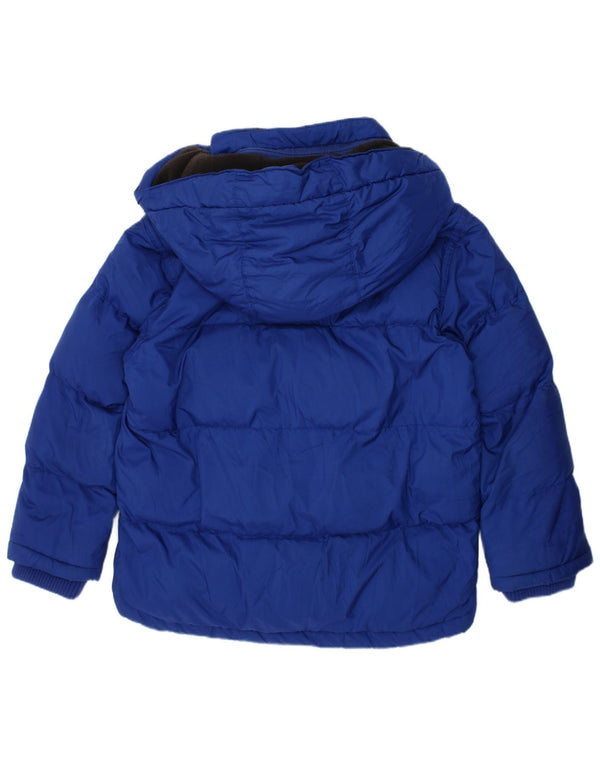 TIMBERLAND Wattierte Jungenjacke mit Kapuze, 5–6 Jahre, blaues Polyester